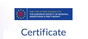 Grafika przedstawia logo Europejskiego Towarzystwa Znieczulenia Regionalnego i Leczenia Bólu.